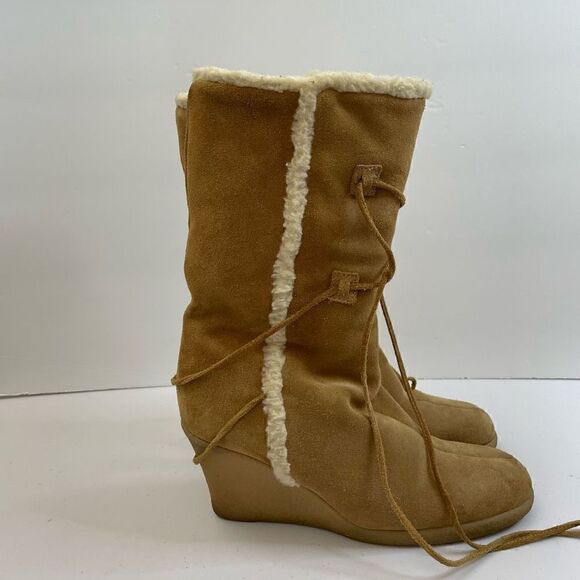 Michael Kors| Leather suede| Vintage| Wedged Heel| Boot - Picture 6 of 11